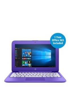 Hp Stream 11-Y002Na, Intel&Reg; Celeron&Reg; N3060 Processor, 2Gb Ram, 32Gb Storage, 11.6 Inch Laptop With 1 Year Office 365 Included - Purple - Laptop With Mcafee Livesafe